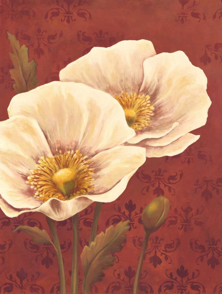 Poppies on Red art print by Ella Belamar for $57.95 CAD