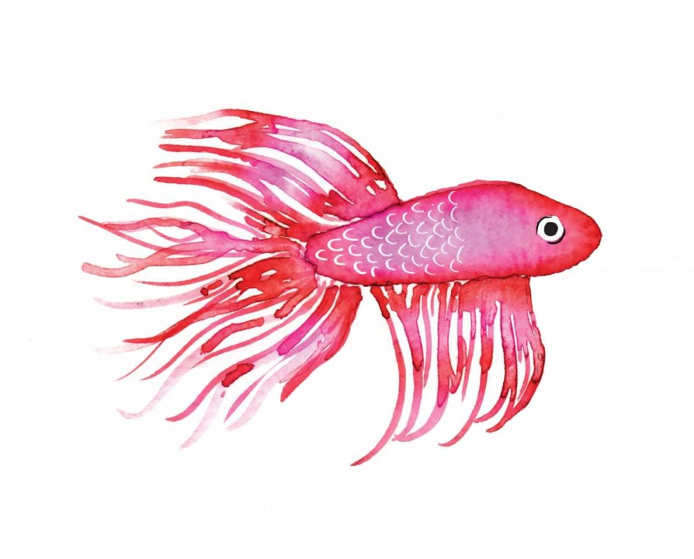 Deep Sea Pink Fish art print by Sara Berrenson for $57.95 CAD