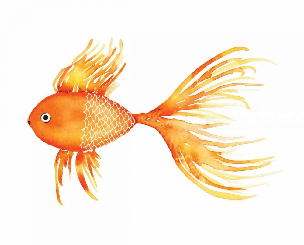 Deep Sea Yellow Fish art print by Sara Berrenson for $57.95 CAD
