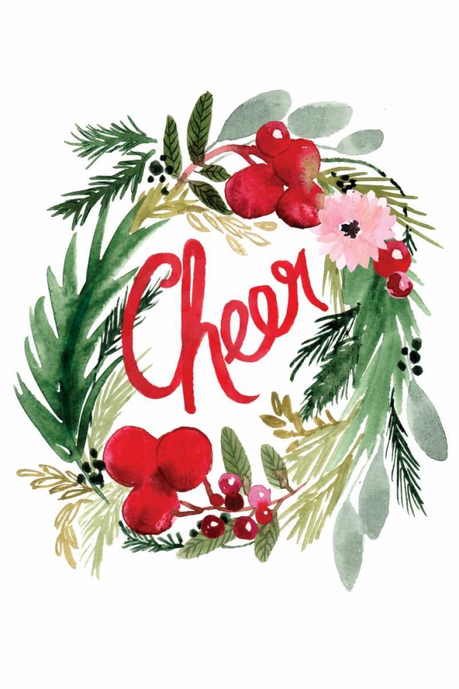 Cheer Wreath art print by Sara Berrenson for $57.95 CAD