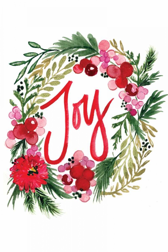 Joy Wreath art print by Sara Berrenson for $57.95 CAD
