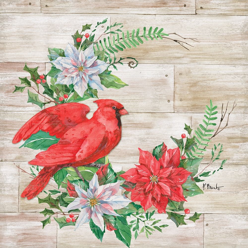 Holiday Cardinal I art print by Paul Brent for $57.95 CAD