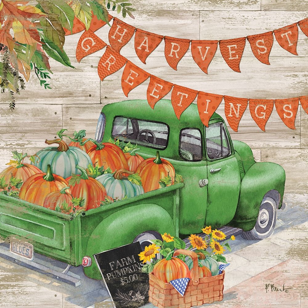 Farmhouse Pick-Up Fall art print by Paul Brent for $57.95 CAD