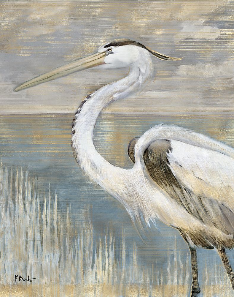 Golden River Heron art print by Paul Brent for $57.95 CAD