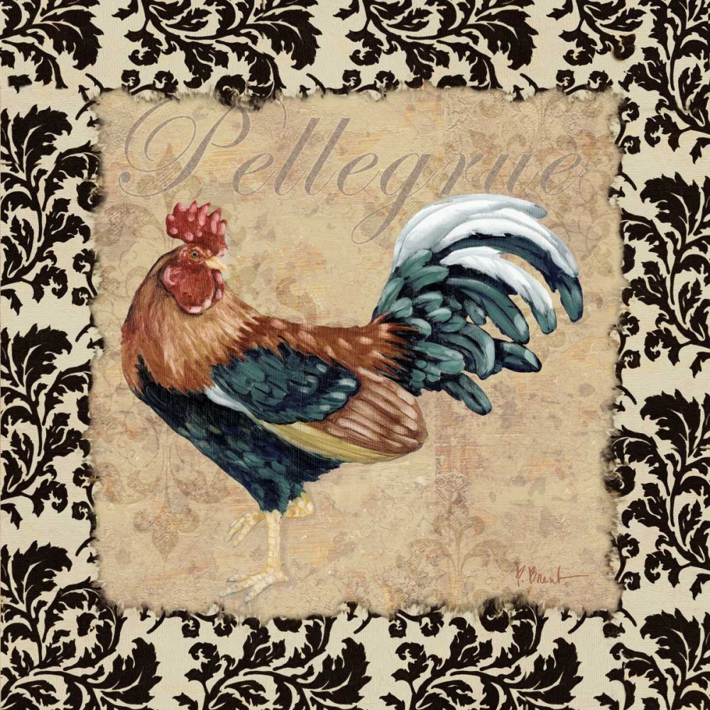 Bergerac Rooster Black II art print by Paul Brent for $57.95 CAD