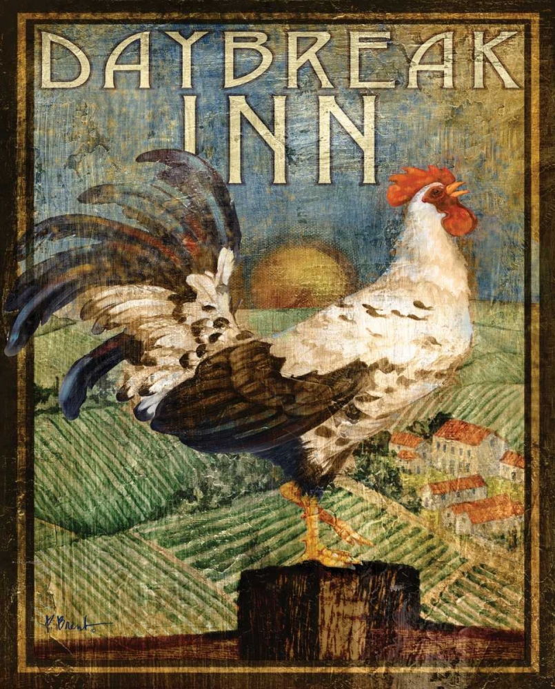 Rooster Sign I art print by Paul Brent for $57.95 CAD