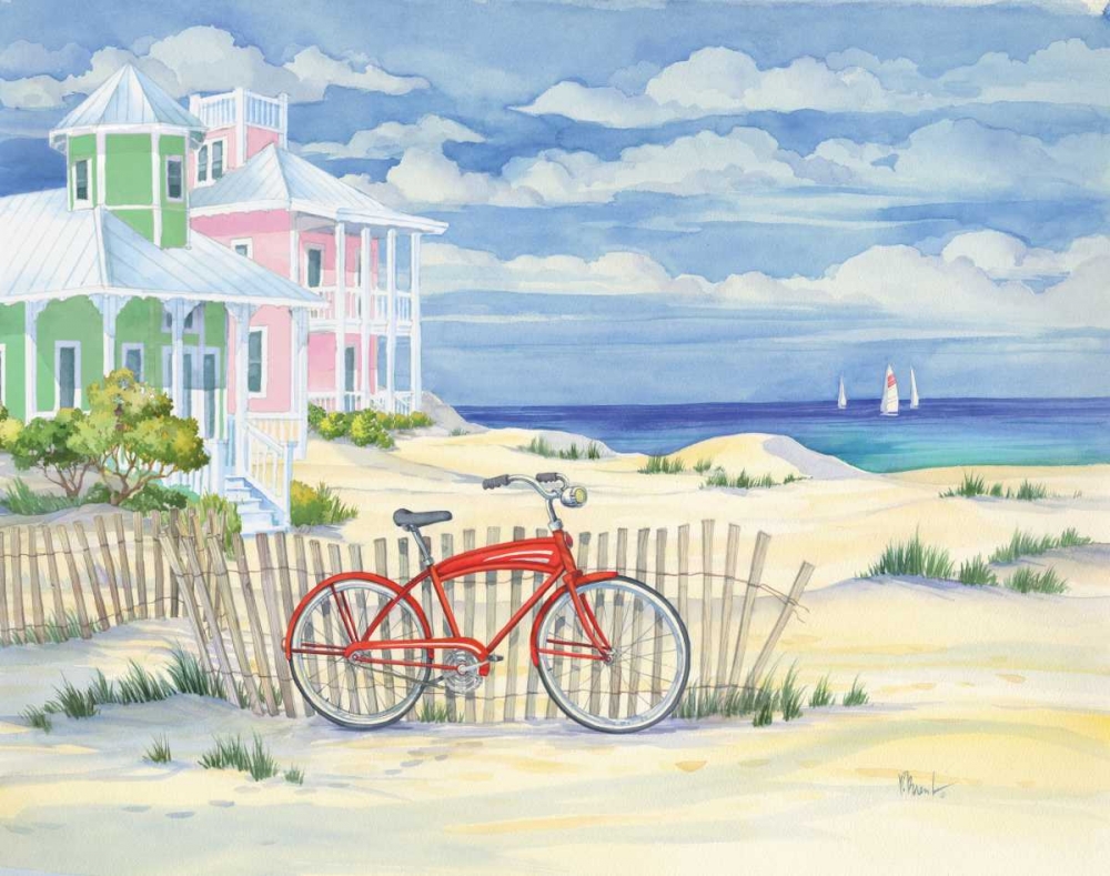 Beach Cruiser Cottage I art print by Paul Brent for $57.95 CAD