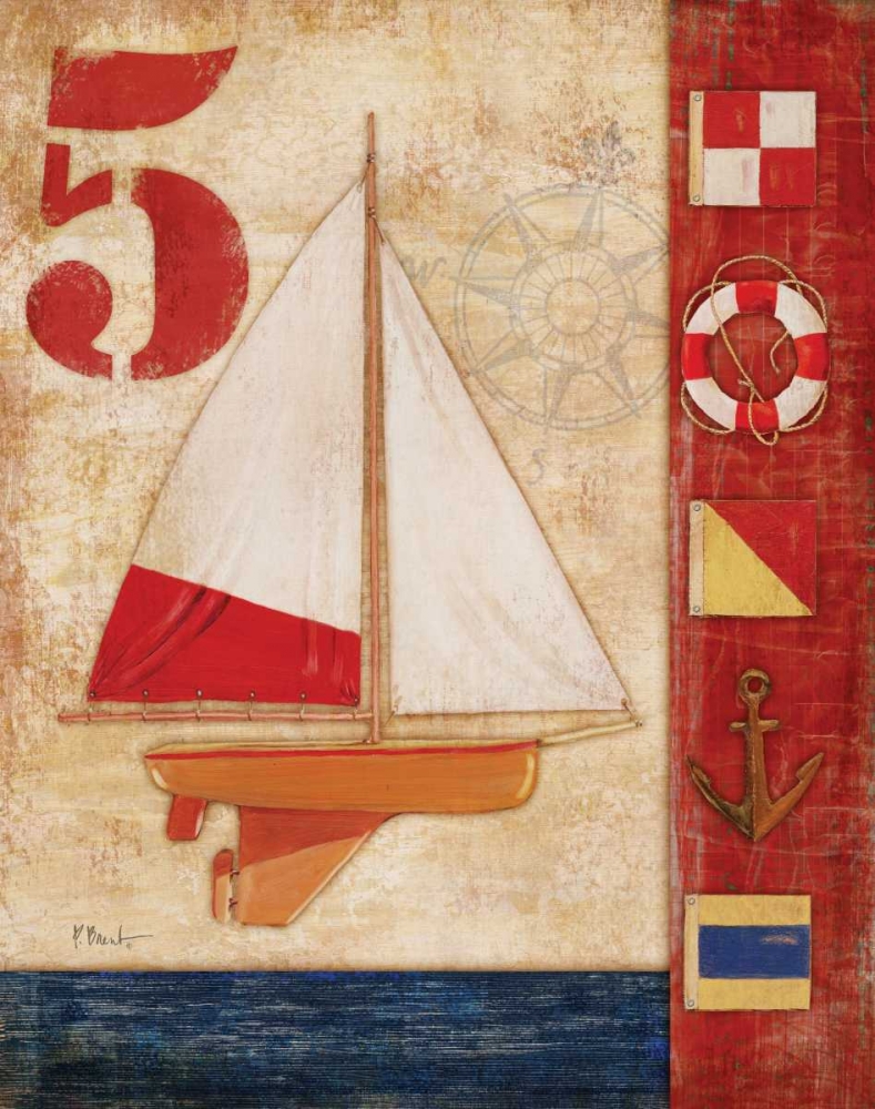 Model Yacht Collage IV art print by Paul Brent for $57.95 CAD