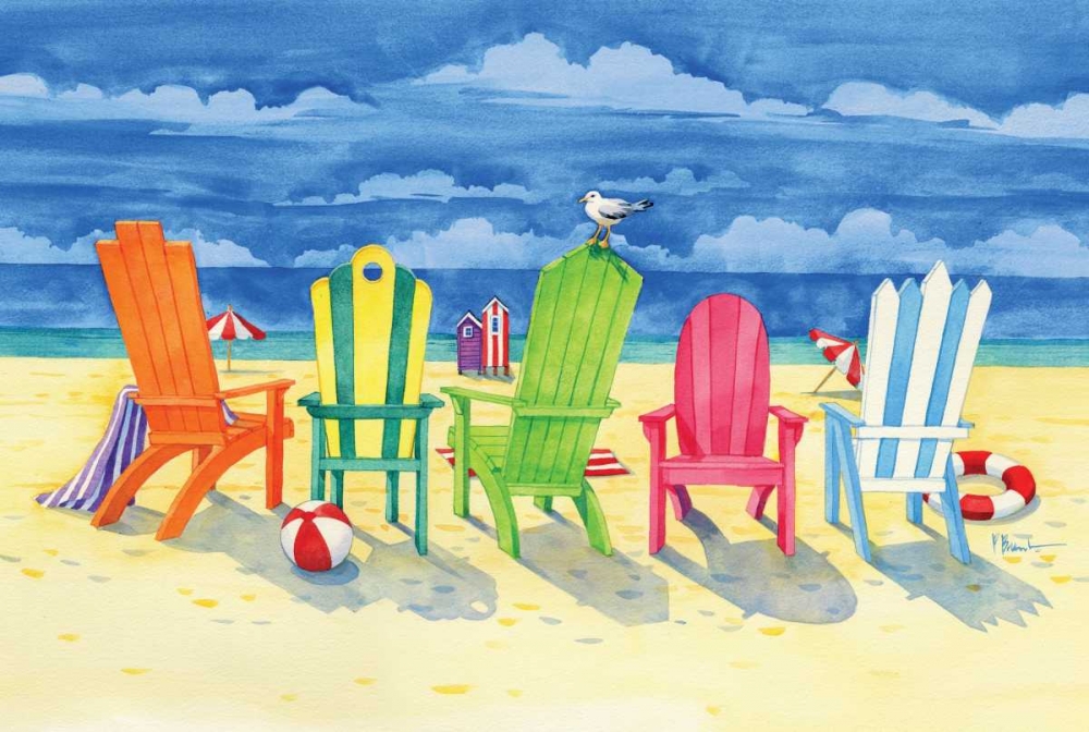 Brighton Chairs art print by Paul Brent for $57.95 CAD