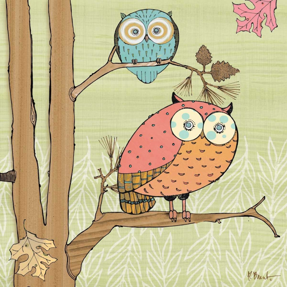 Pastel Owls I art print by Paul Brent for $57.95 CAD