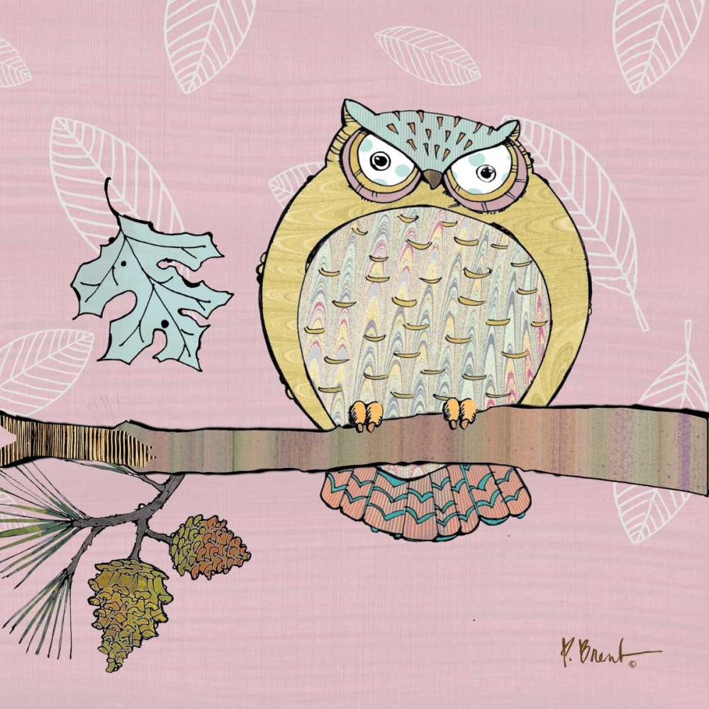 Pastel Owls III art print by Paul Brent for $57.95 CAD