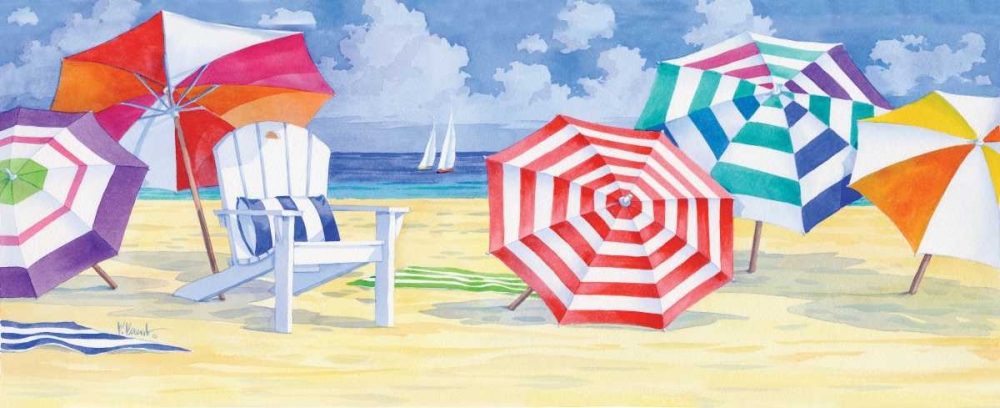 Umbrella Beach art print by Paul Brent for $57.95 CAD