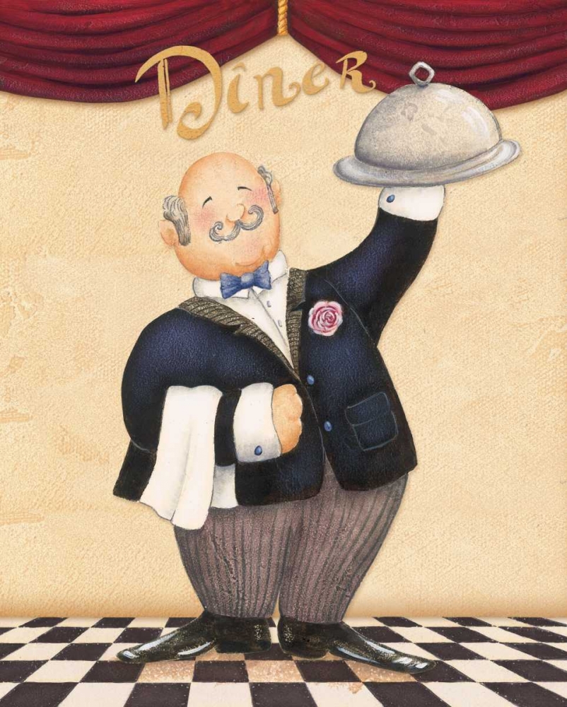 The Waiter - Diner art print by Daphne Brissonnet for $57.95 CAD