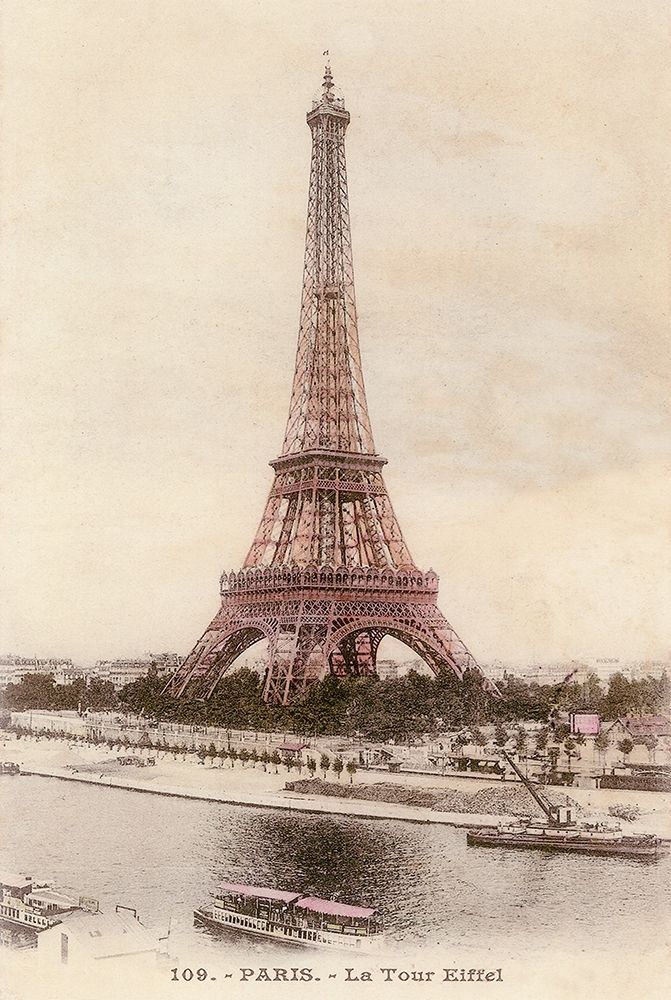 Vintage Eiffel Tower art print by Sophie Devereux for $57.95 CAD