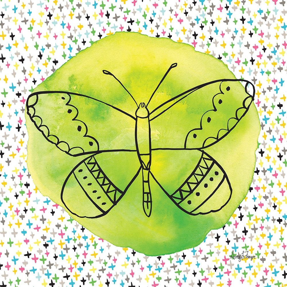 Butterflies Green art print by Amy Frazer for $57.95 CAD