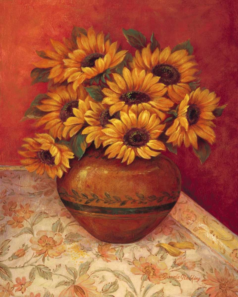 Tuscan Sunflowers II art print by Pamela Gladding for $57.95 CAD