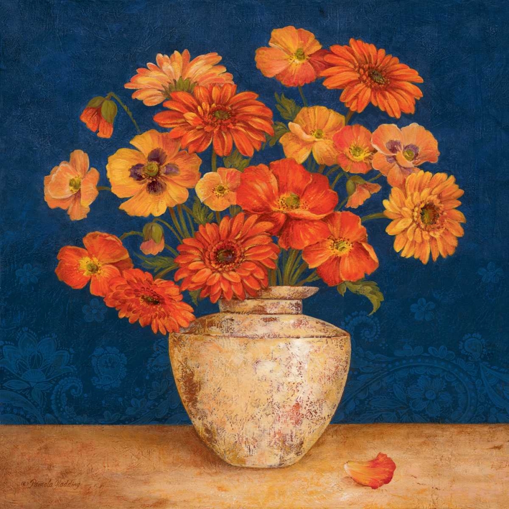 Poppies and Indigo II art print by Pamela Gladding for $57.95 CAD