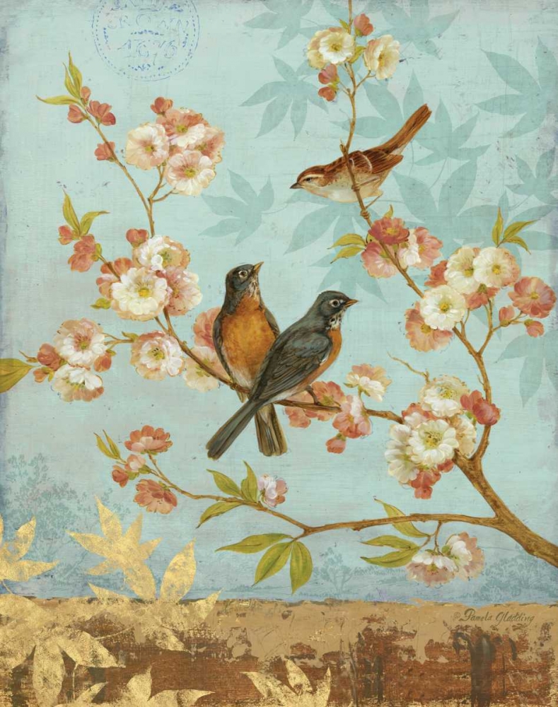 Robins and Blooms art print by Pamela Gladding for $57.95 CAD