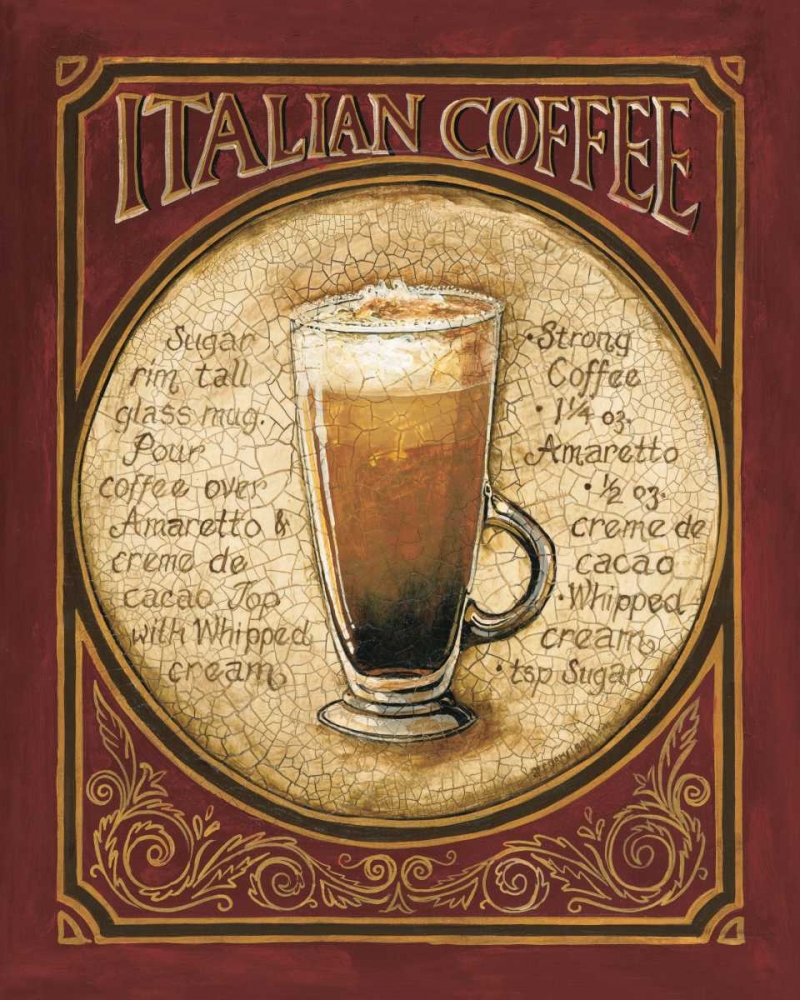 Italian Coffee art print by Gregory Gorham for $57.95 CAD
