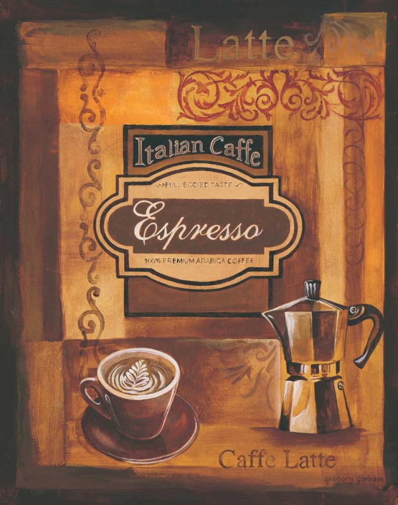 Italian Caffe art print by Gregory Gorham for $57.95 CAD