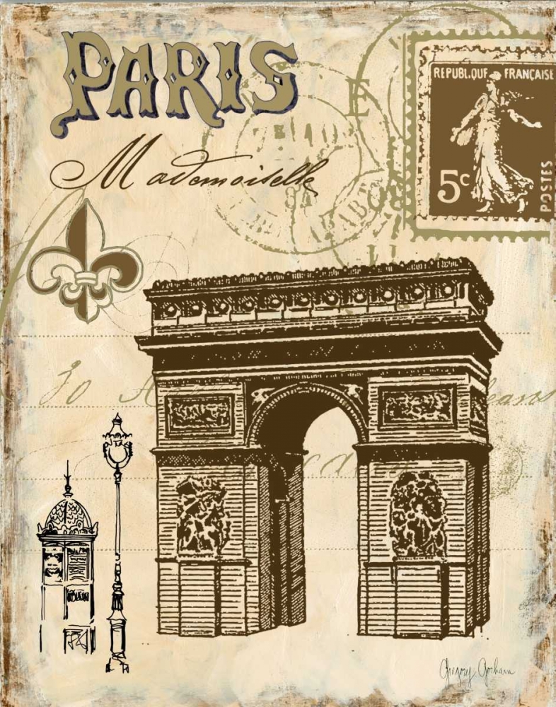 Paris Collage II art print by Gregory Gorham for $57.95 CAD