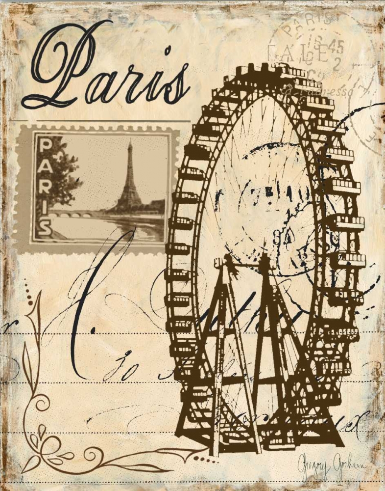 Paris Collage III art print by Gregory Gorham for $57.95 CAD