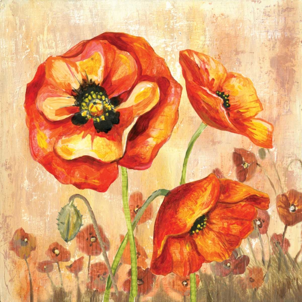 Big Red Poppies II art print by Gregory Gorham for $57.95 CAD