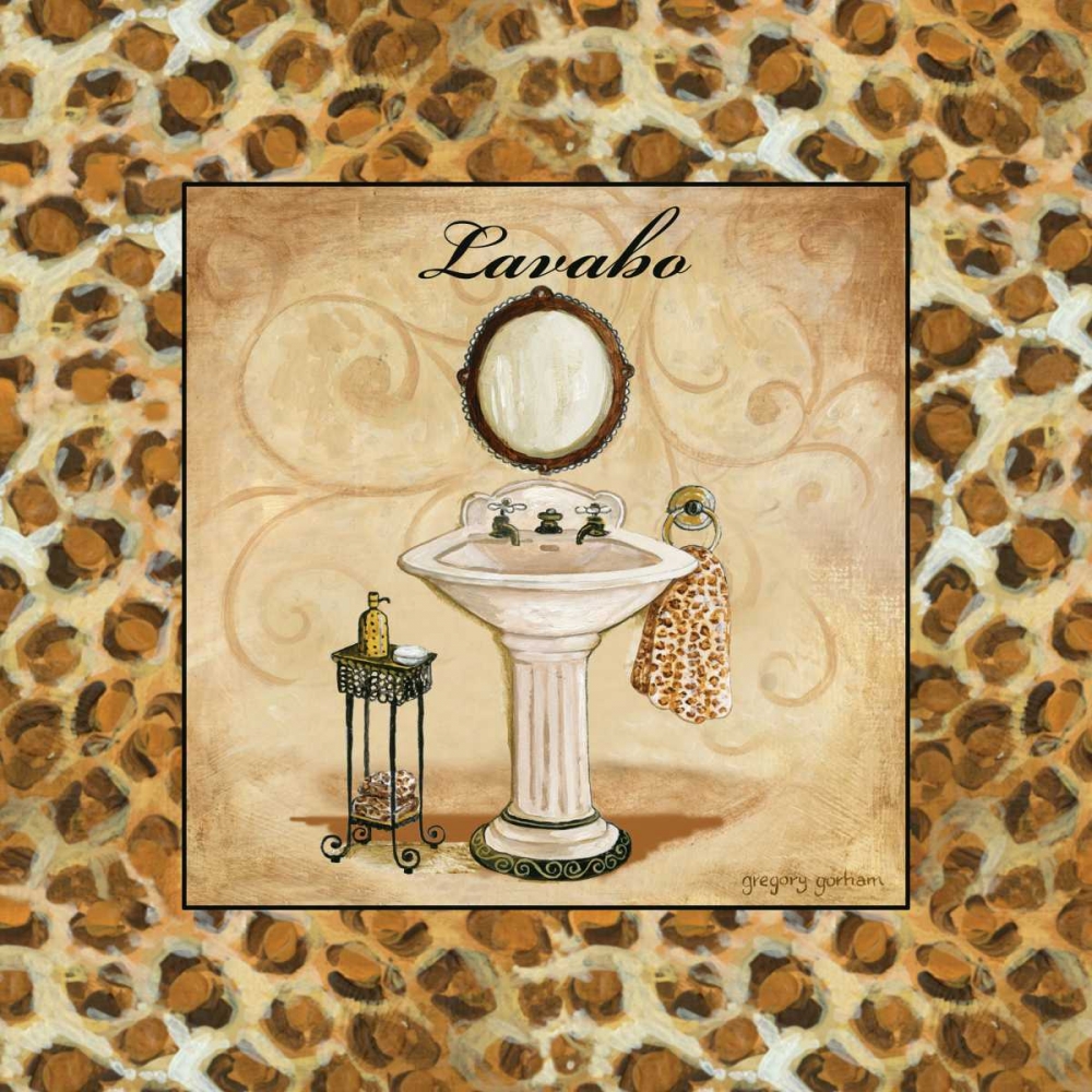 Leopard Lavabo art print by Gregory Gorham for $57.95 CAD