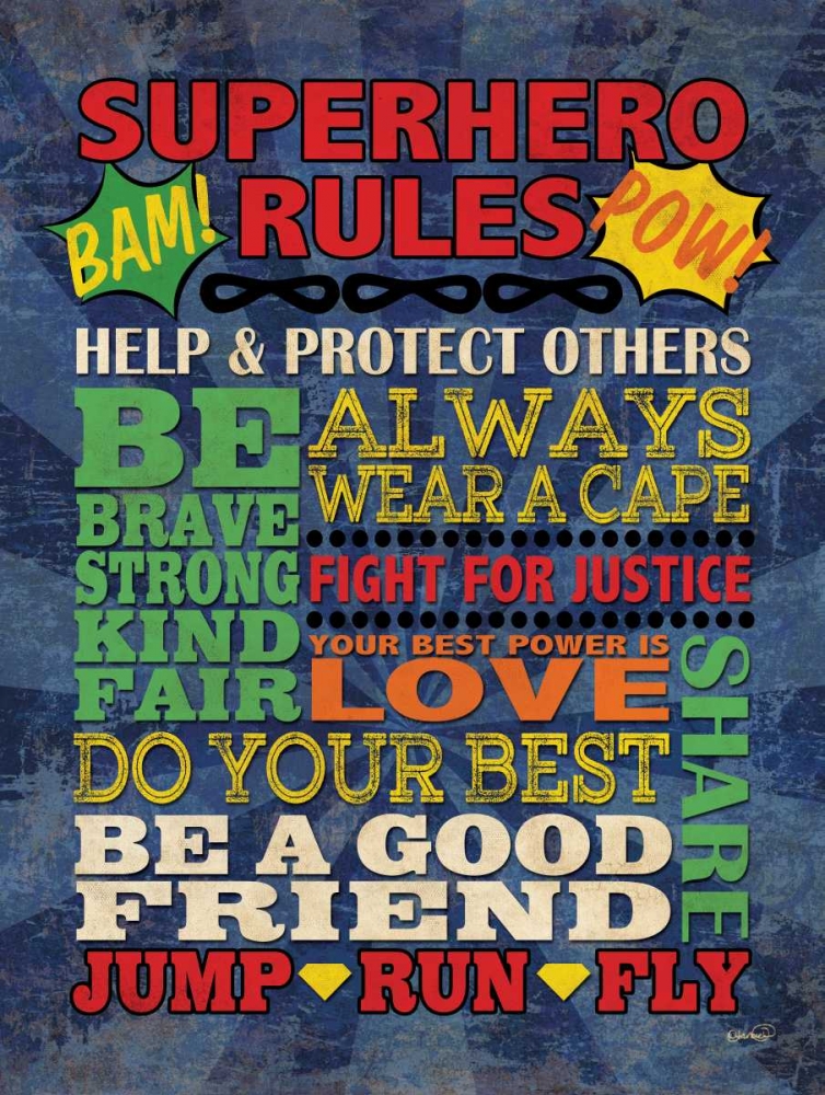 Superhero Rules art print by N Harbick for $57.95 CAD