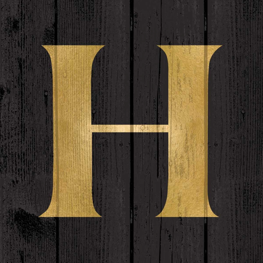 Gold Alphabet H art print by N Harbick for $57.95 CAD