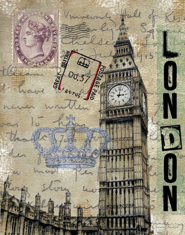 Travel London art print by Donna Knold for $57.95 CAD
