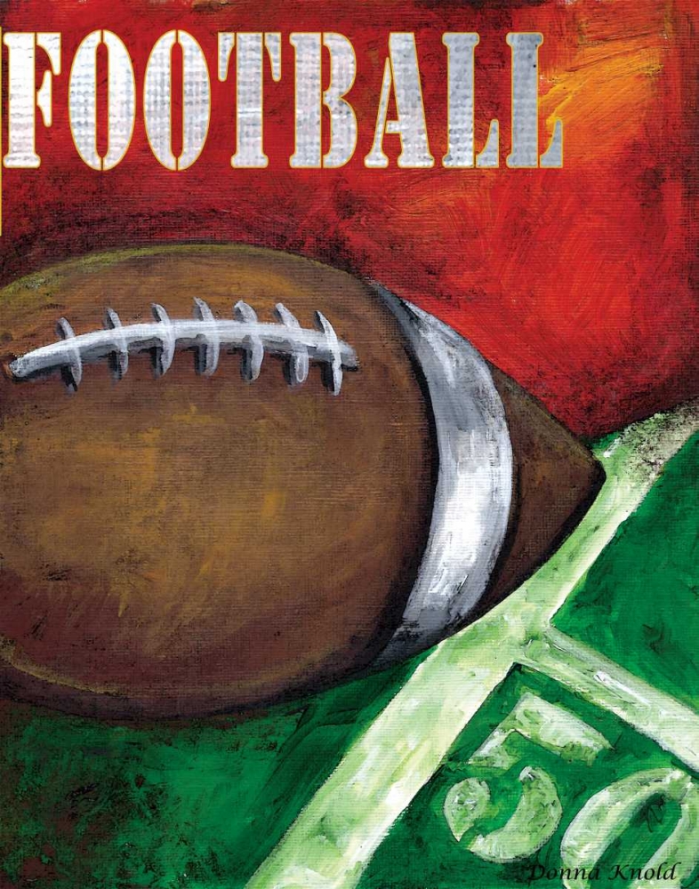 Football art print by Donna Knold for $57.95 CAD