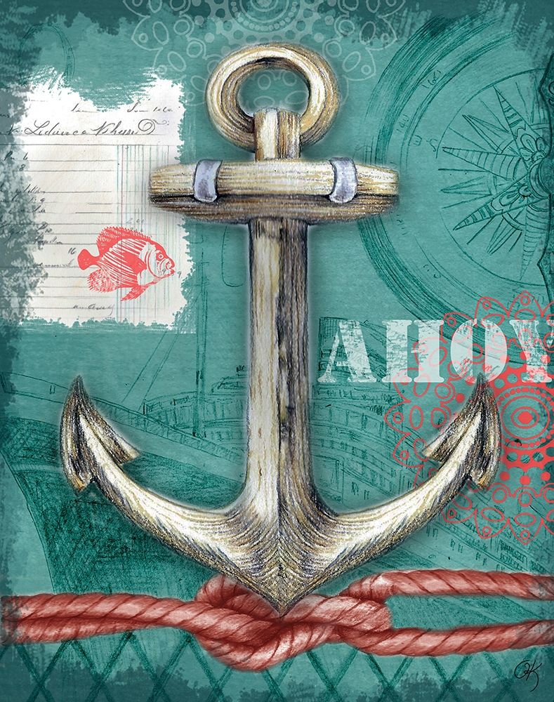 Nautical Anchor art print by Onna K for $57.95 CAD
