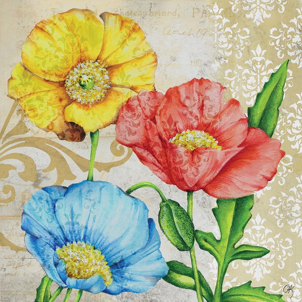 Colorful Poppies art print by Onna K for $57.95 CAD