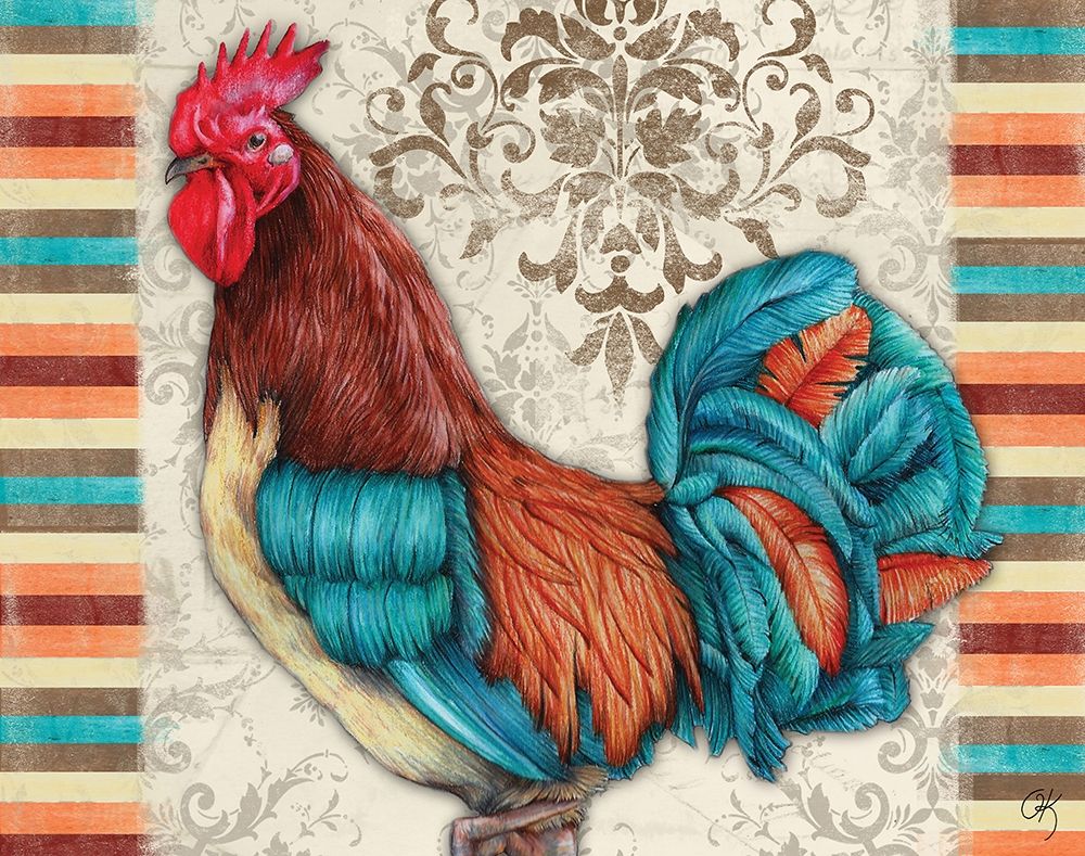 Golden Rooster I art print by Onna K for $57.95 CAD