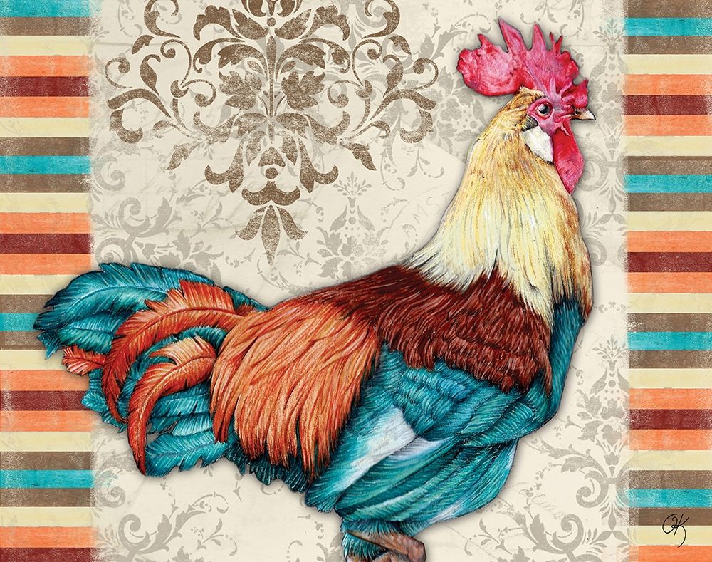 Golden Rooster II art print by Onna K for $57.95 CAD