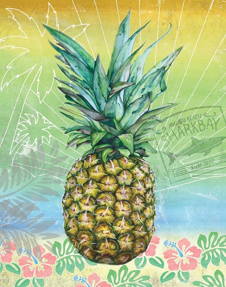 Summer Splash Pineapple art print by Onna K for $57.95 CAD