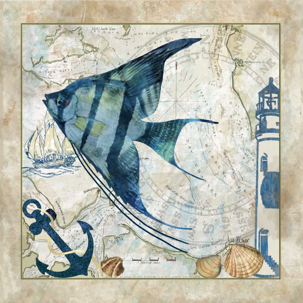 Nautical Fish II art print by Jill Meyer for $57.95 CAD
