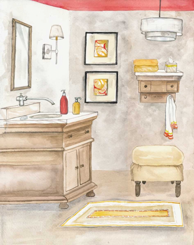 Watercolor Bath I art print by Margaret Ferry for $57.95 CAD