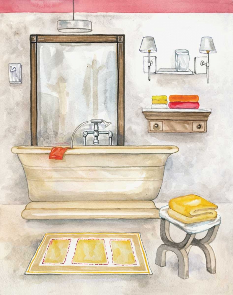 Watercolor Bath II art print by Margaret Ferry for $57.95 CAD
