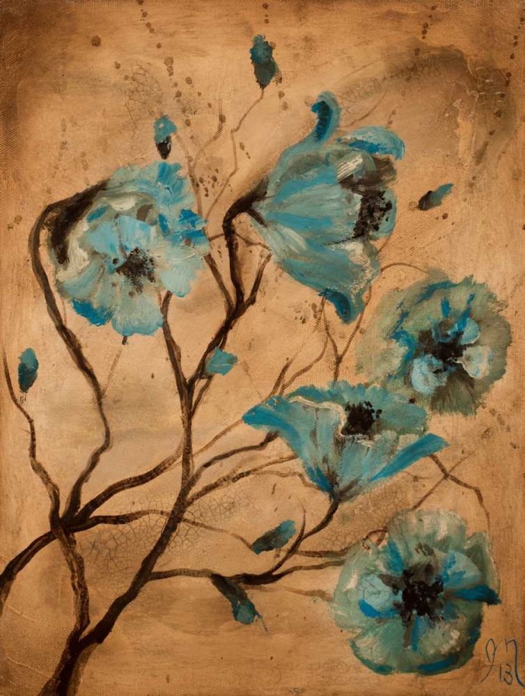 Blue Poppies I art print by Jodi Monahan for $57.95 CAD