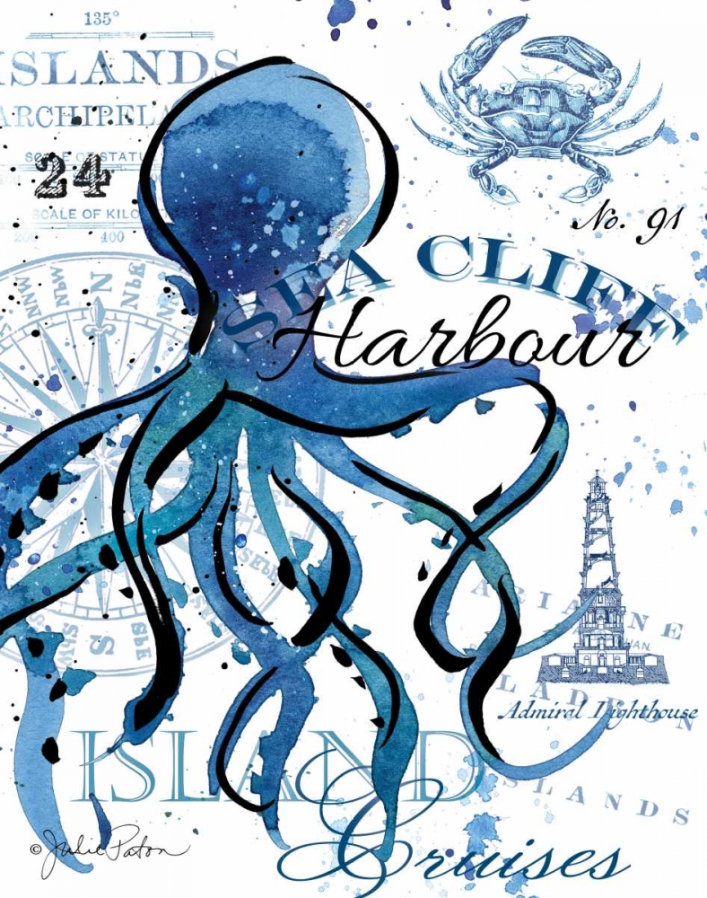 Sea Cliff Octopus art print by Julie Paton for $57.95 CAD