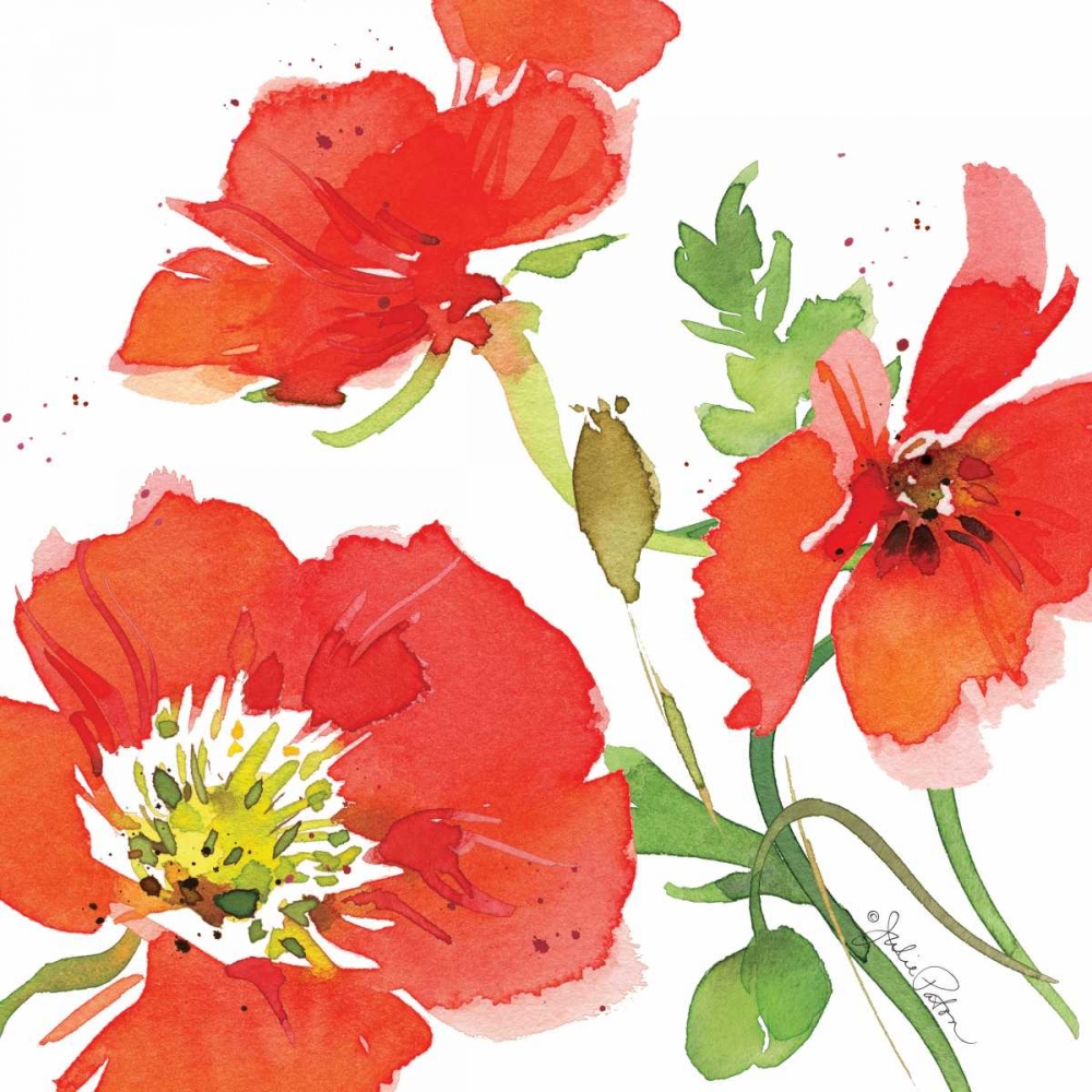 Red Poppies I art print by Julie Paton for $57.95 CAD