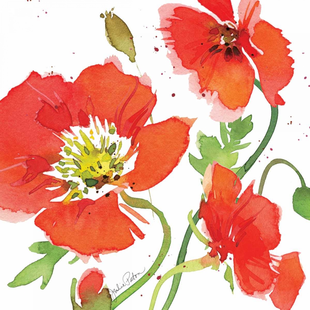 Red Poppies II art print by Julie Paton for $57.95 CAD