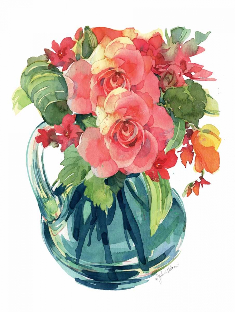 Bright Rose Bouquet II art print by Julie Paton for $57.95 CAD