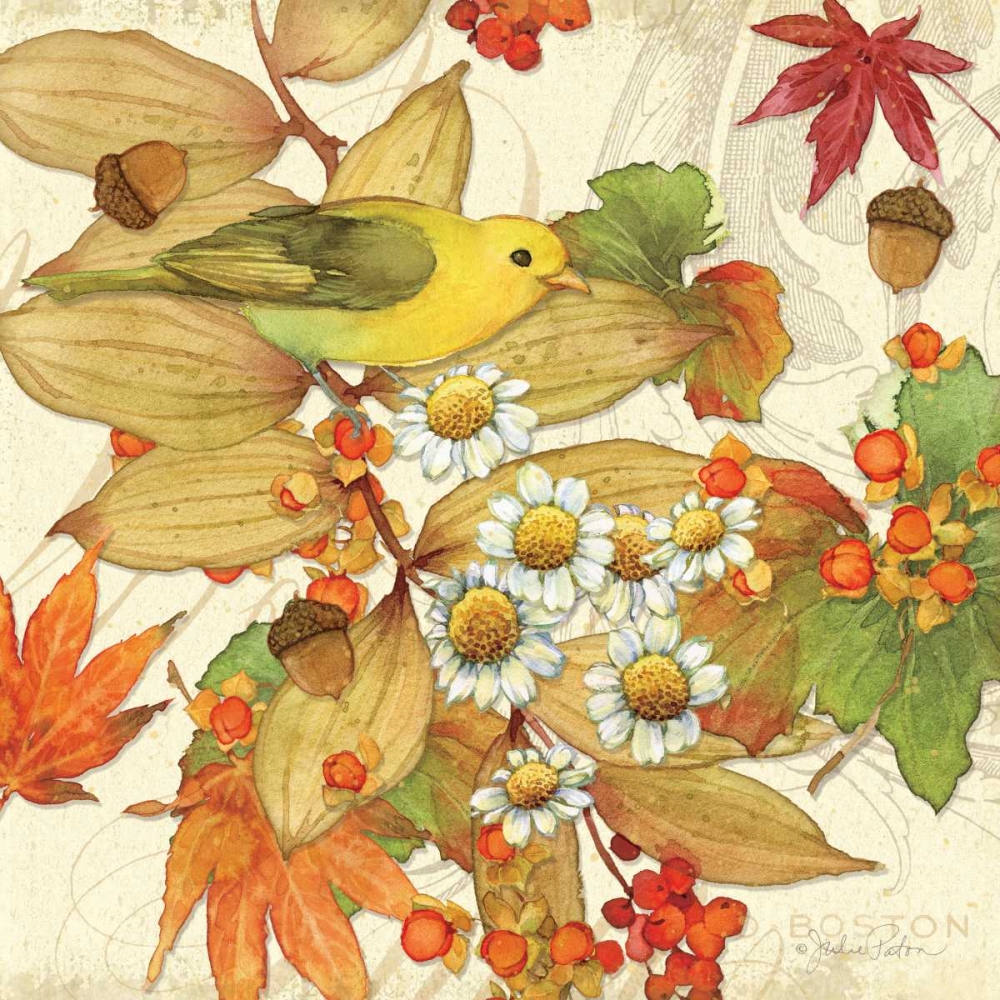 Flora and Tanager I art print by Julie Paton for $57.95 CAD