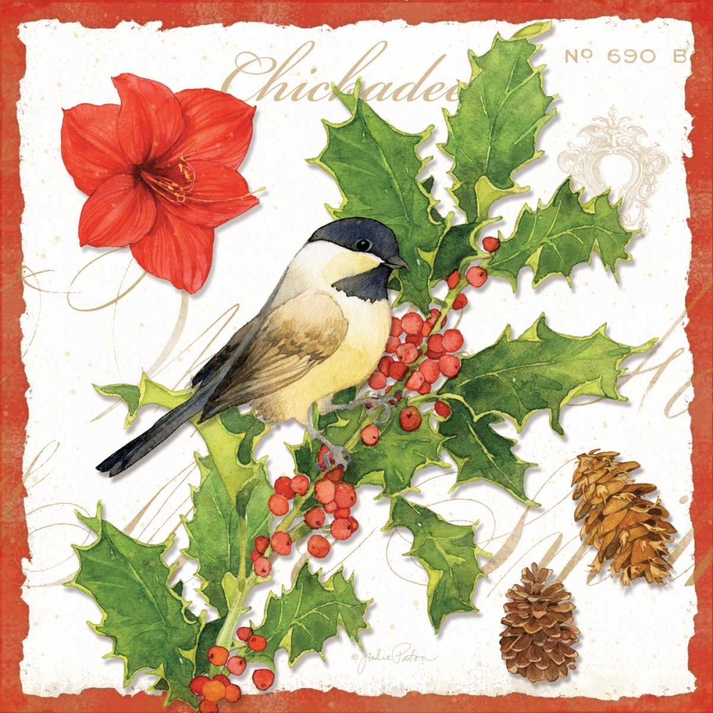 Holiday Birds I art print by Julie Paton for $57.95 CAD