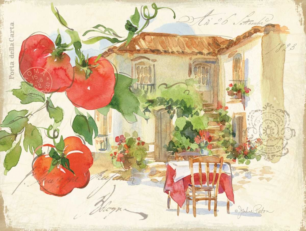 Piazzette Tomatoes art print by Julie Paton for $57.95 CAD