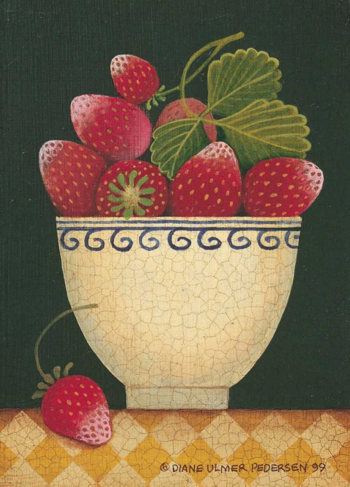 Cup O Strawberries art print by Diane Pedersen for $57.95 CAD