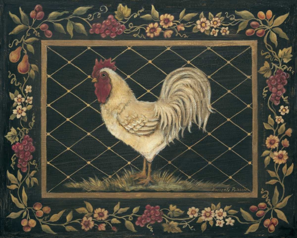 Old World Rooster art print by Kimberly Poloson for $57.95 CAD